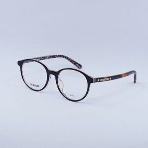 Moschino Love MOL542/F 0VH800 Eyeglasses Dark Havana 50mm Round Frame